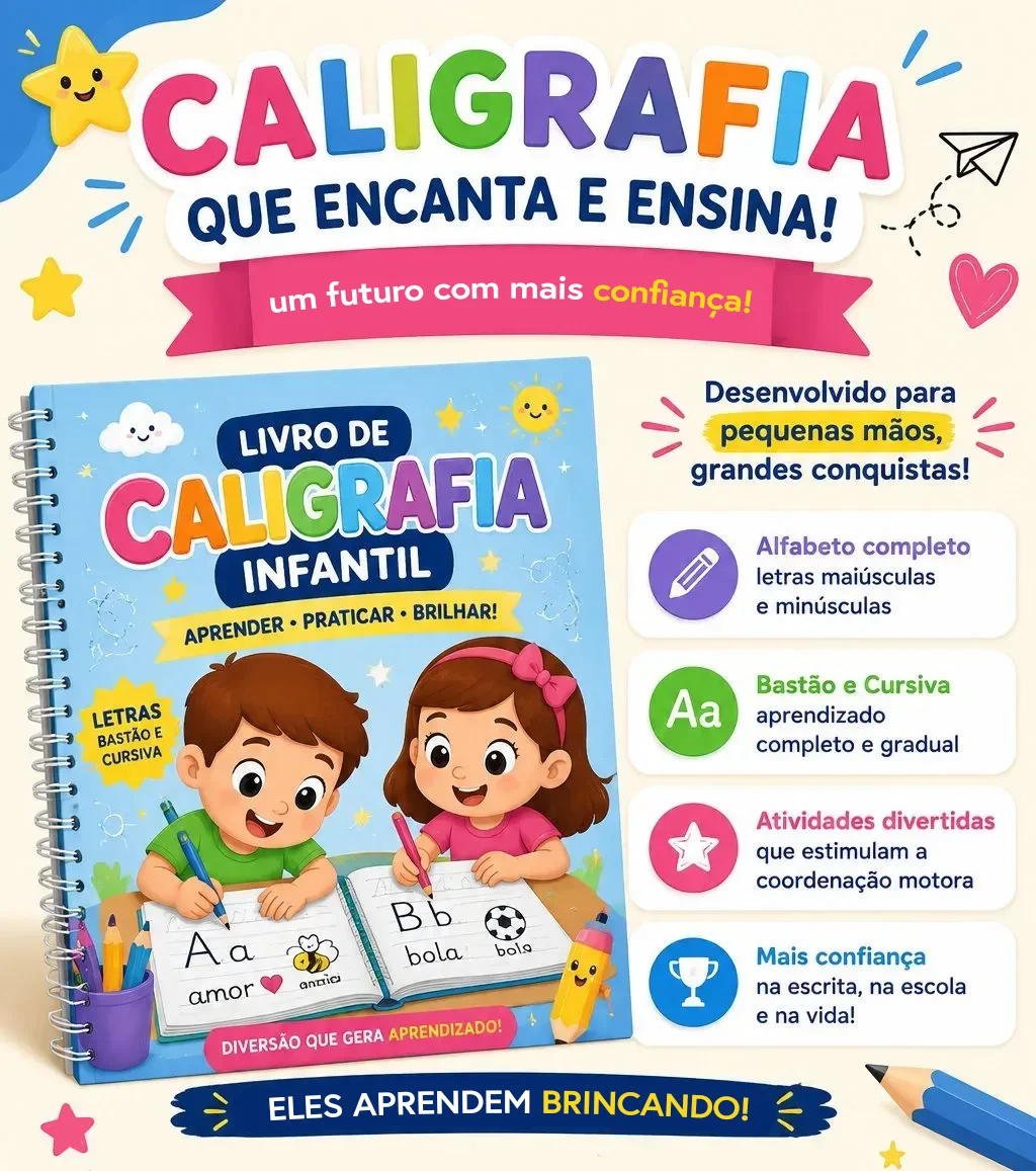 Caligrafia Que Encanta e Ensina — Livro de Caligrafia Infantil